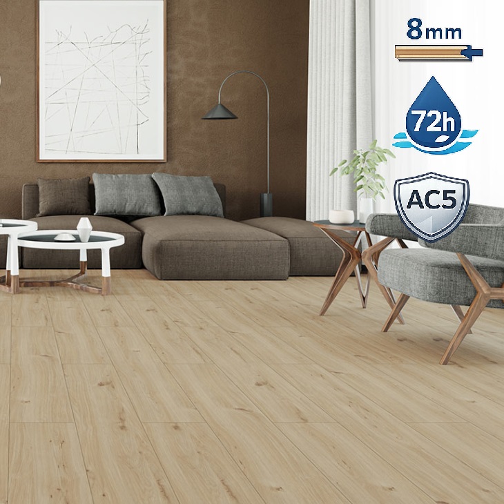 Panele podłogowe laminowane 72h wodoodporności Heron AC5 8 mm