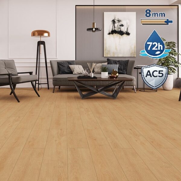Panele podłogowe laminowane 72h wodoodporności Lark K AC5 8 mm