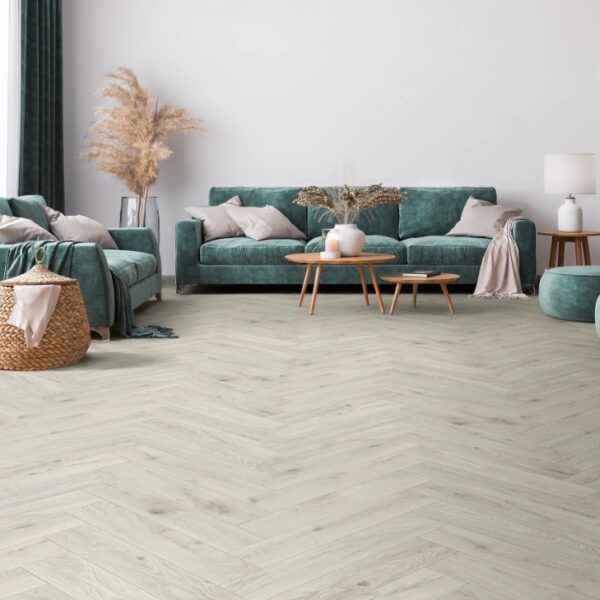Panele podłogowe laminowane jodełka Chantilly Oak AC5 8 mm