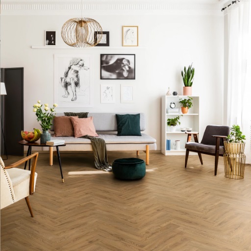 Panele podłogowe laminowane jodełka Inca Carpenter Oak AC5 8 mm