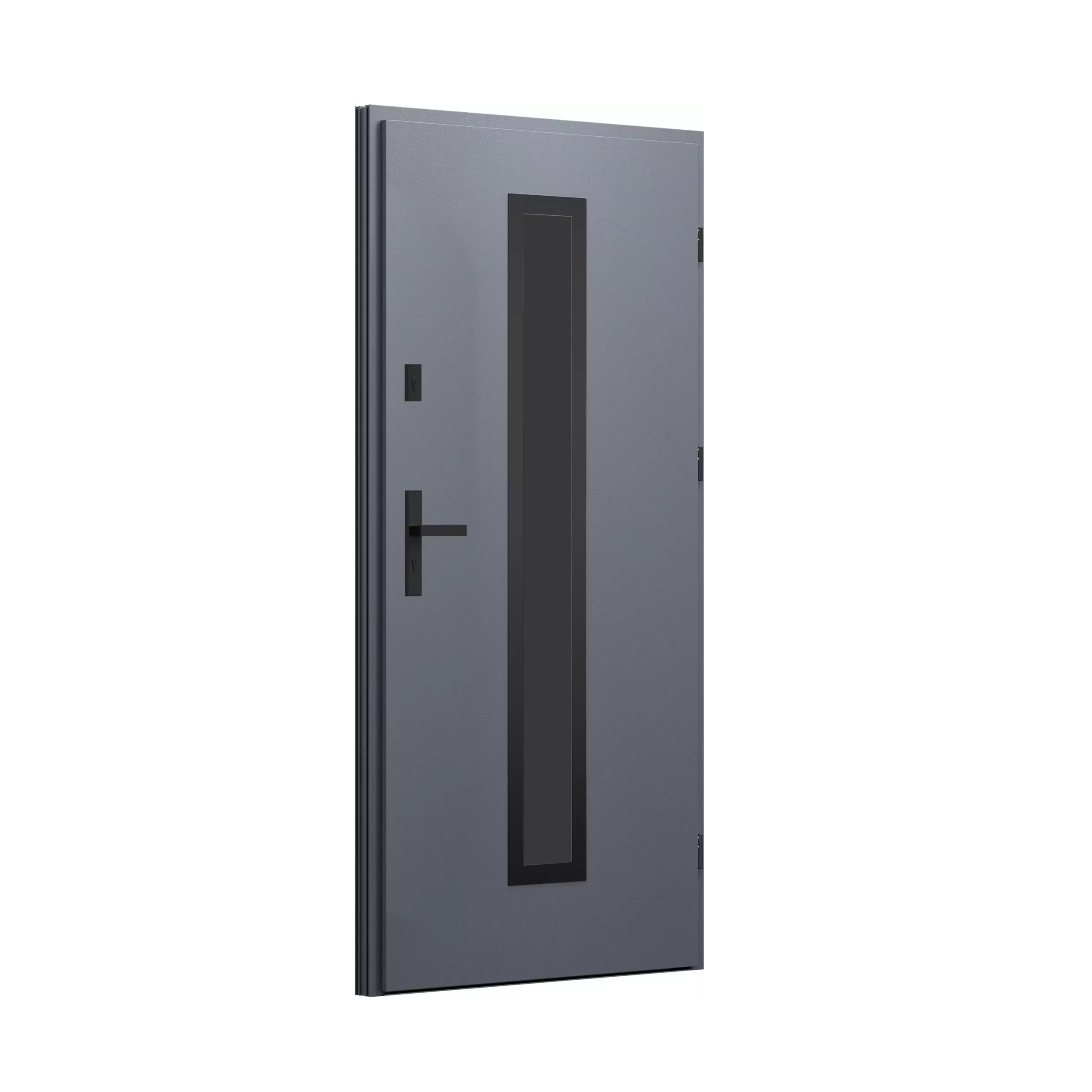 Drzwi zewnętrzne PRZESZKLONE BLACK B 3.0 przylgowe - różne kolory - obrazek 2