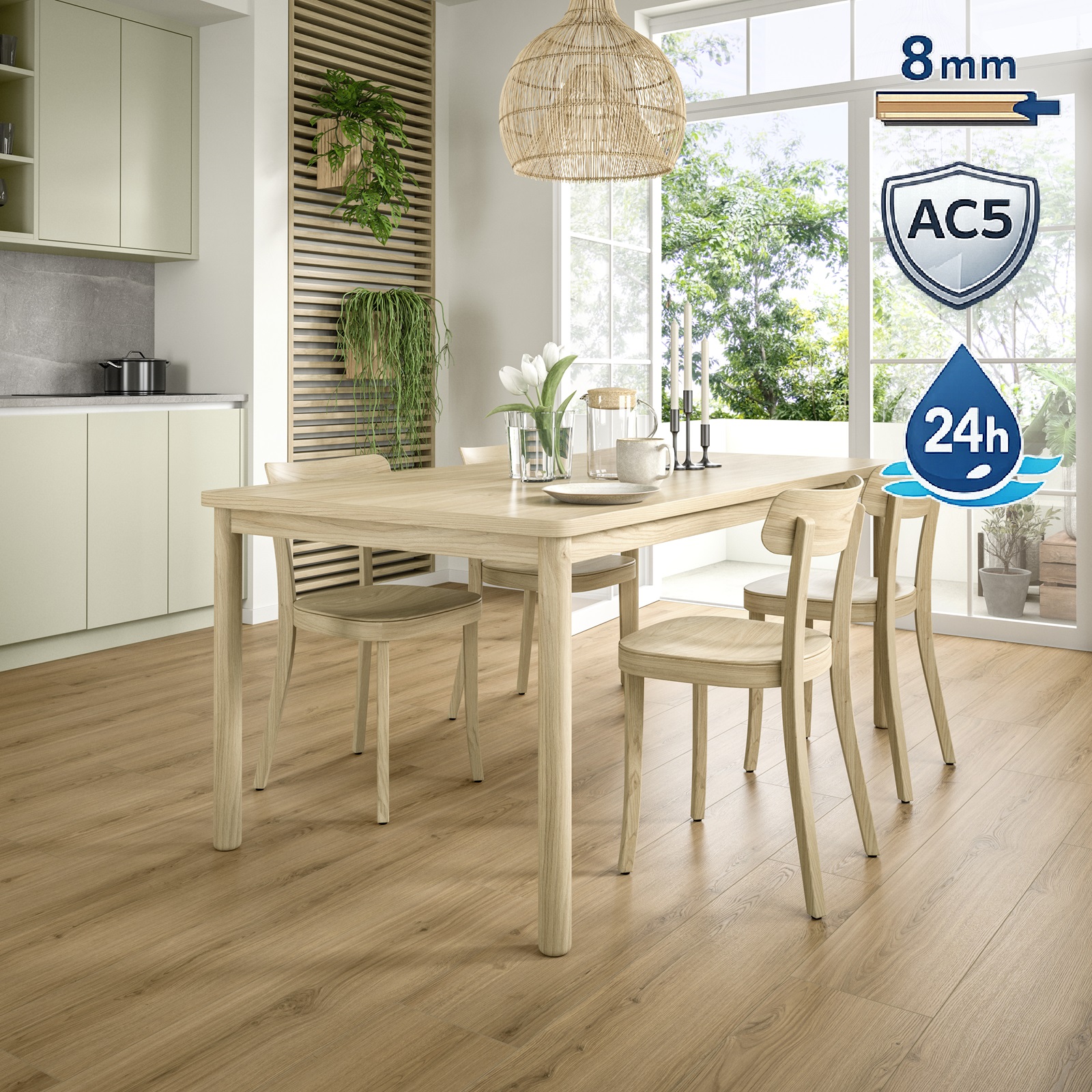 Panele podłogowe laminowane 24h wodoodporności EGGER EL2172 AC5 8 mm